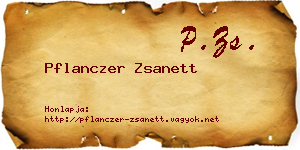 Pflanczer Zsanett névjegykártya